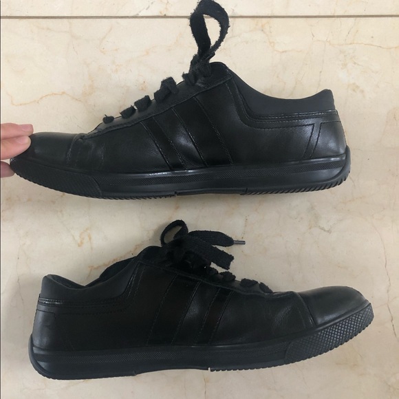 prada leather sneakers womens
